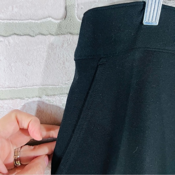 SPANX Super smooth Perfect Fit Ponte  Black Wide Leg Pants Size L - Picture 7 of 12